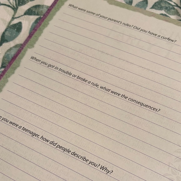 Purple Floral Pansies Personal Recollections Memory Journal NWT Lang - Picture 13 of 16